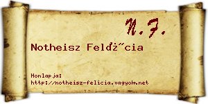 Notheisz Felícia névjegykártya